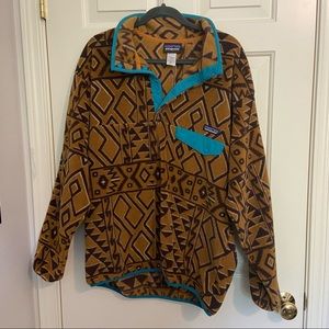 Men’s Patagonia Brown Aztec Synchilla Fleece Pullover